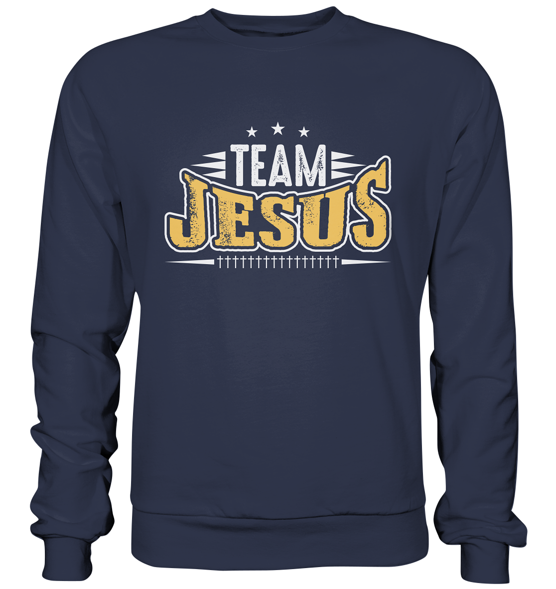 Team Jesus - Gemeinsam im Glauben - Premium Sweatshirt - GfoitMa - Deep Navy / S