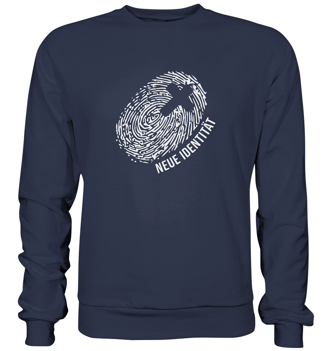 Meine neue Identität in Jesus Christus - Premium Sweatshirt - GfoitMa - Deep Navy / S