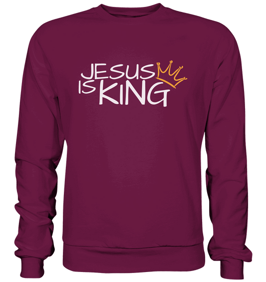 Jesus is King – Eine kraftvolle Botschaft des Glaubens | Christliche Kleidung - Premium Sweatshirt