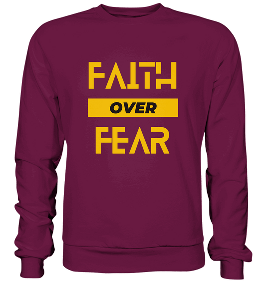 Glaube über Angst - Premium Sweatshirt - GfoitMa - Burgund / S