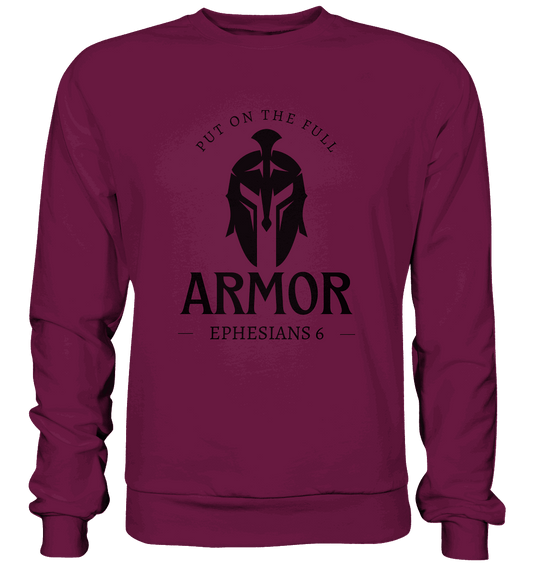 Put on the full armor - Gottes Rüstung für jeden Tag - Premium Sweatshirt - GfoitMa - Burgund / S
