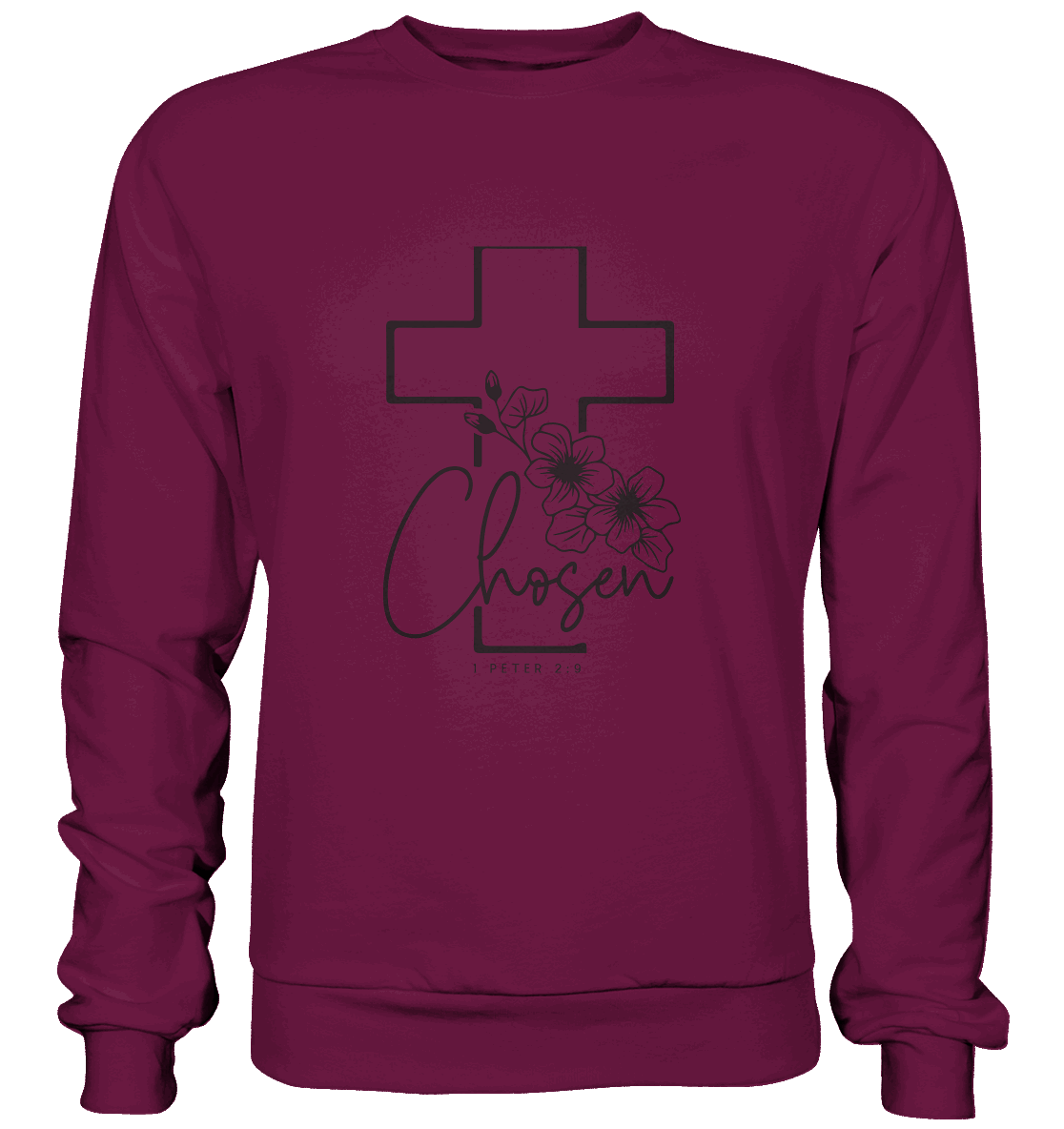 Chosen - 1. Petrus 2:9 - Premium Sweatshirt - GfoitMa - Burgund / S