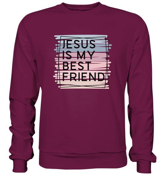 Jesus is my Best Friend - Premium Sweatshirt - GfoitMa - Burgund / S