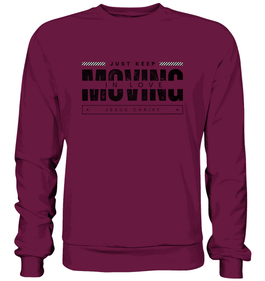 Unerschütterliche Liebe: Mit Jesus Christus in Bewegung bleiben - Premium Sweatshirt - GfoitMa - Burgund / S