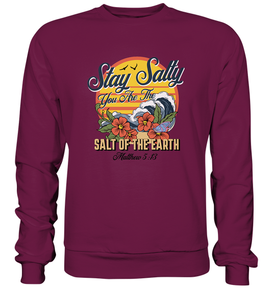 Stay Salty - Retro - Premium Sweatshirt - GfoitMa - Burgund / S
