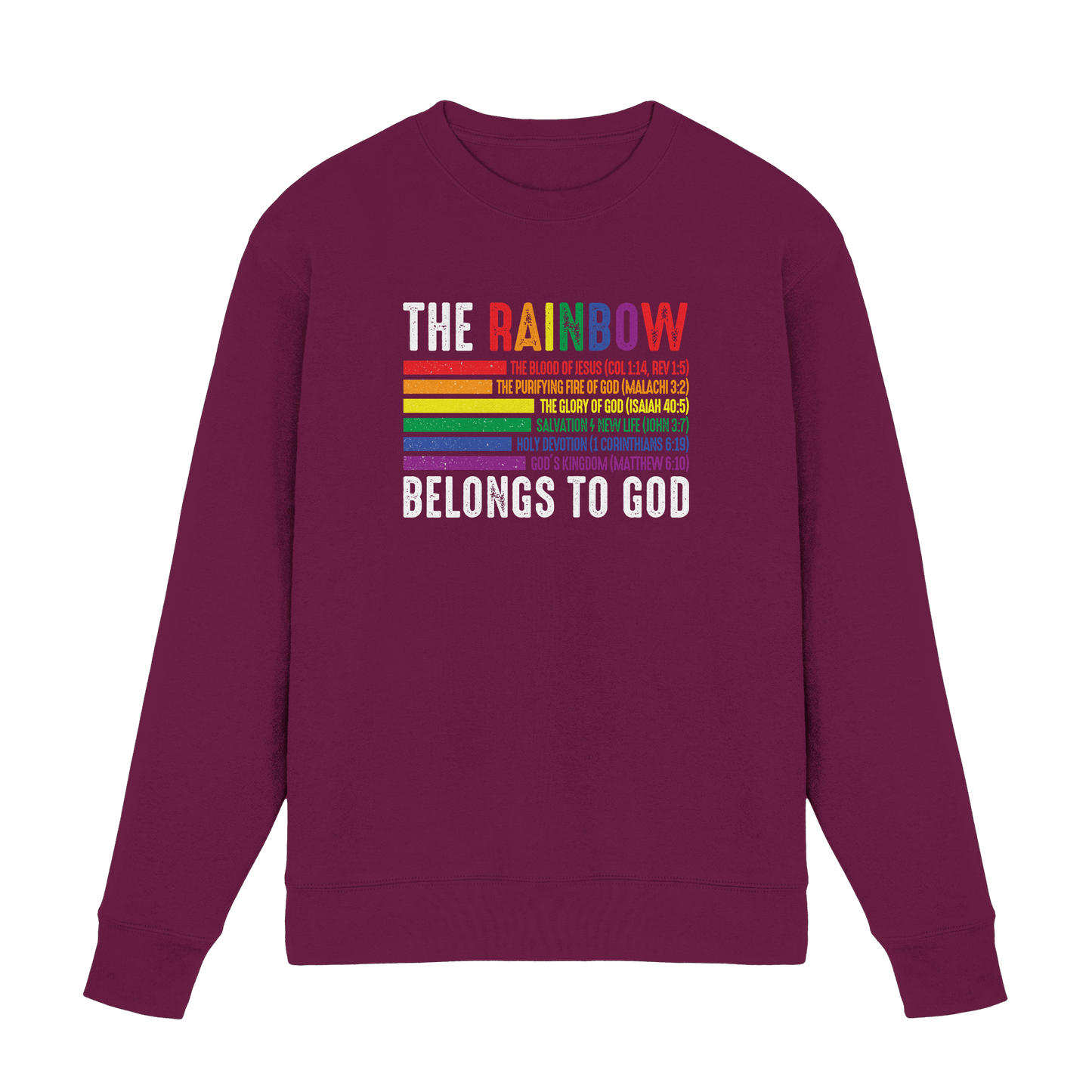 The Rainbow Belongs To God – Zeichen des Bundes und der Liebe - Premium Sweatshirt
