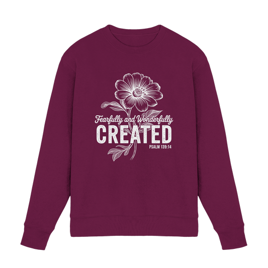 Fearfully and Wonderfully Created – Floral Grace Design - Premium Sweatshirt