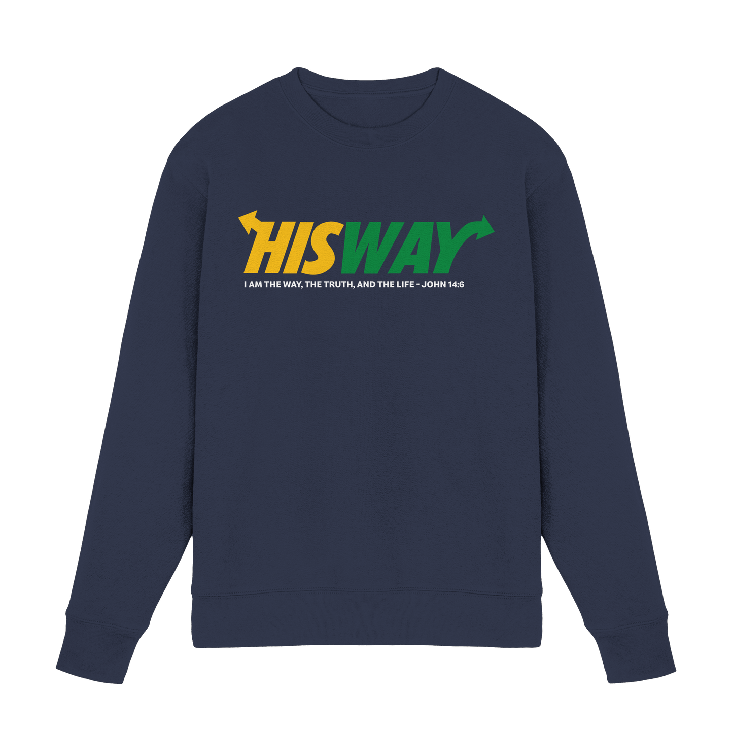 His Way – John 14:6 | Christliches Statement Design mit Johannes 14,6 - Premium Sweatshirt