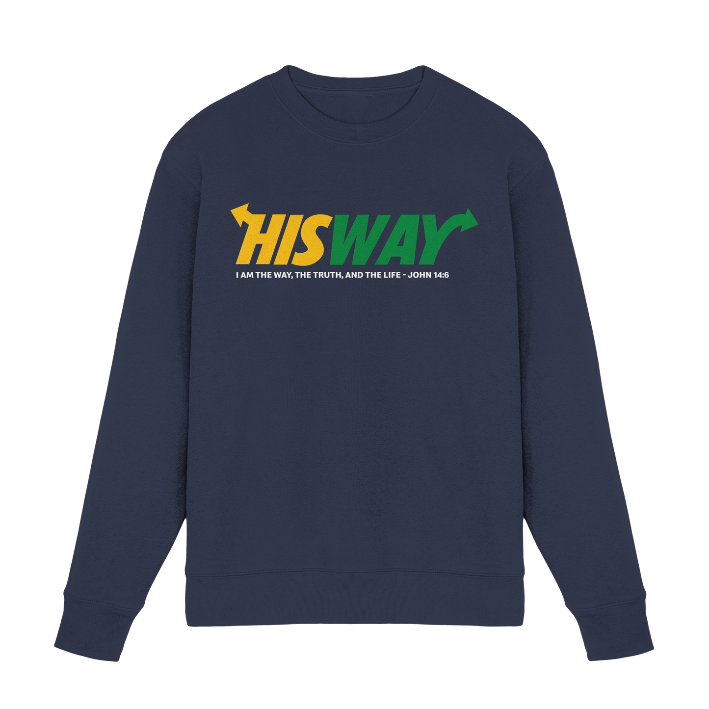 His Way – John 14:6 | Christliches Statement Design mit Johannes 14,6 - Premium Sweatshirt