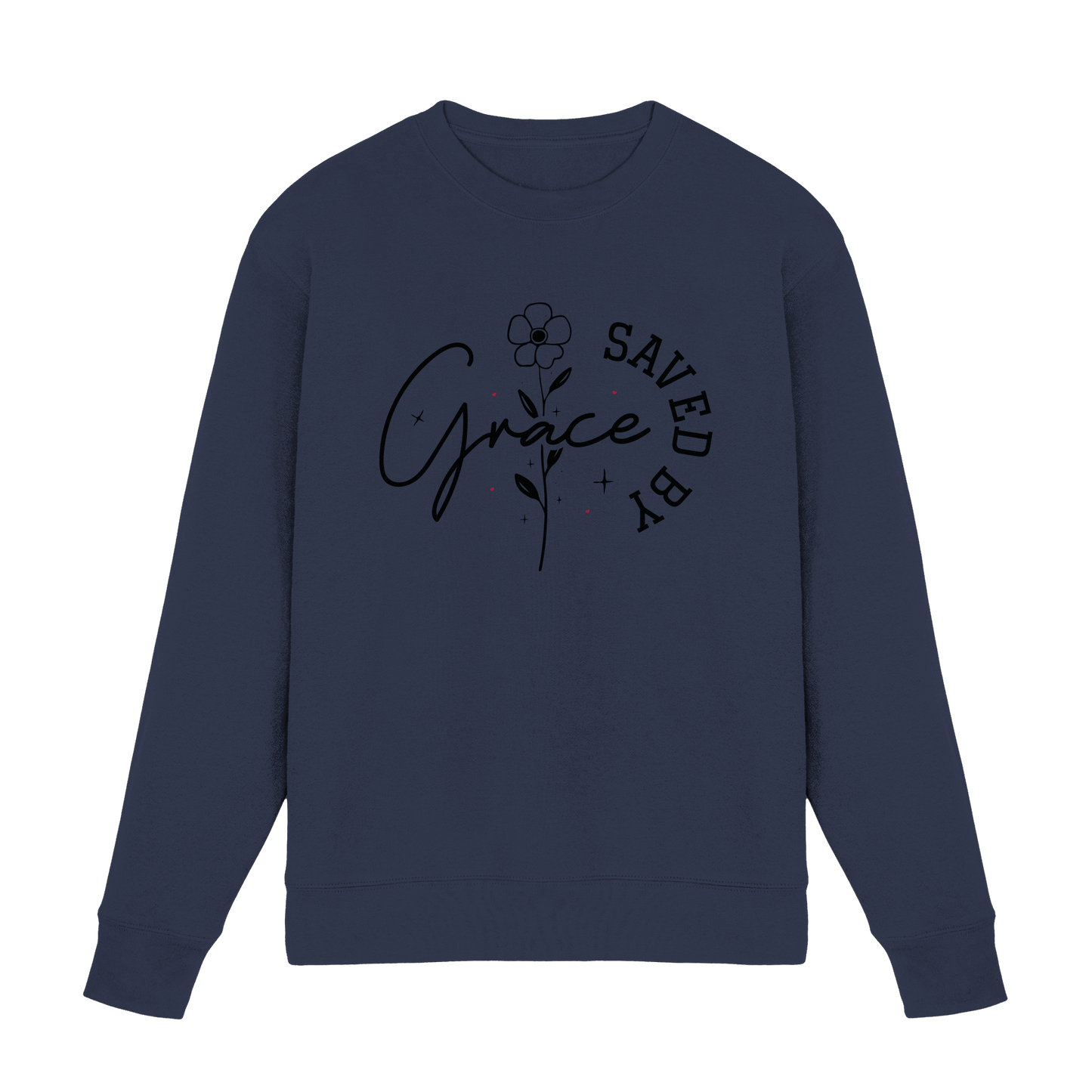 Saved by Grace – ein schlichtes Design mit tiefer Botschaft - Premium Sweatshirt