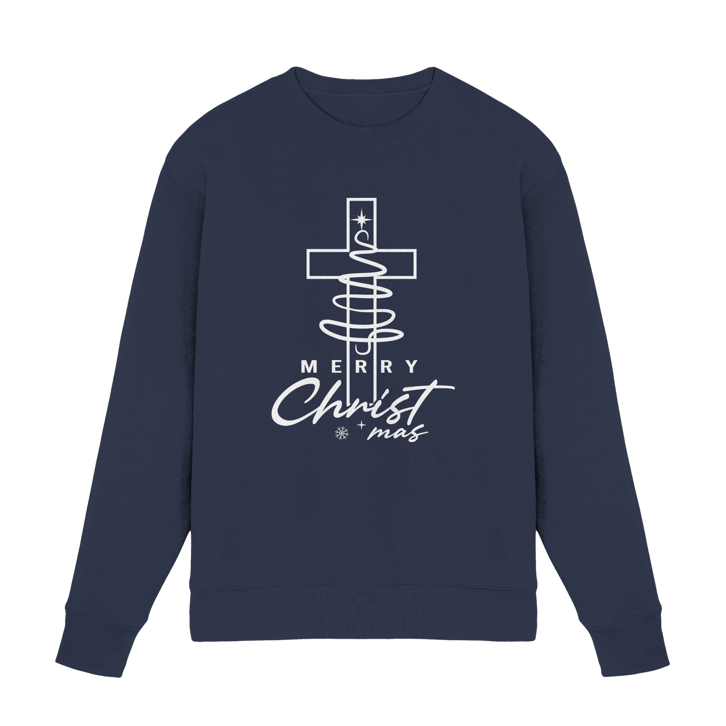 Kreuz und Christbaum – Merry Christ*mas Design - Premium Sweatshirt