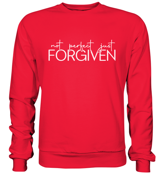 Not Perfect, Just Forgiven - Premium Sweatshirt - GfoitMa - Rot / S