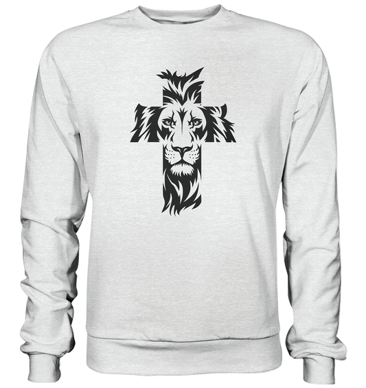 Der Löwe im Kreuz – Mut und Gnade vereint | Christliche Kleidung - Premium Sweatshirt