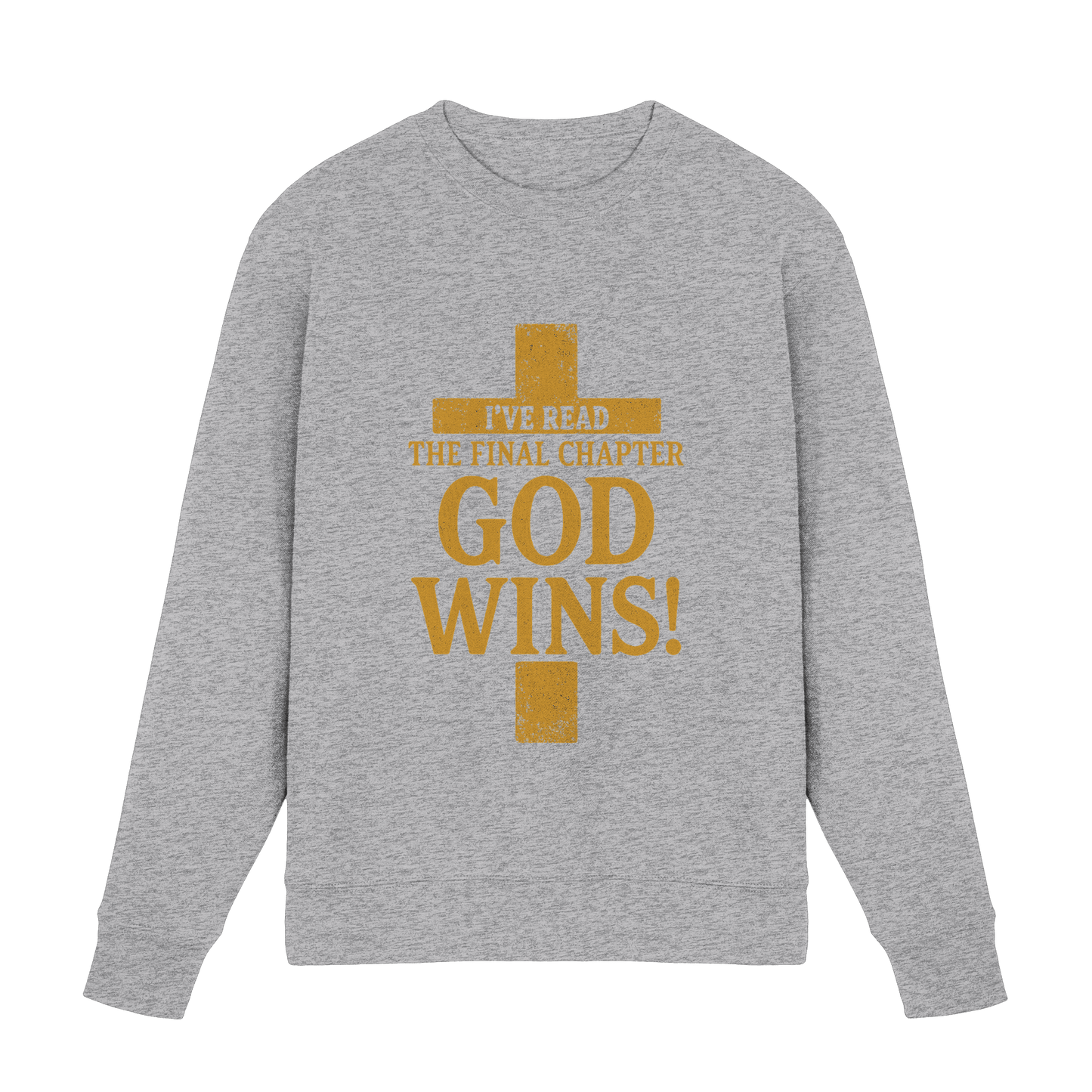 GOD WINS – Das Ende steht fest | Christliche Kleidung & Geschenke im Kreuz-Design - Premium Sweatshirt