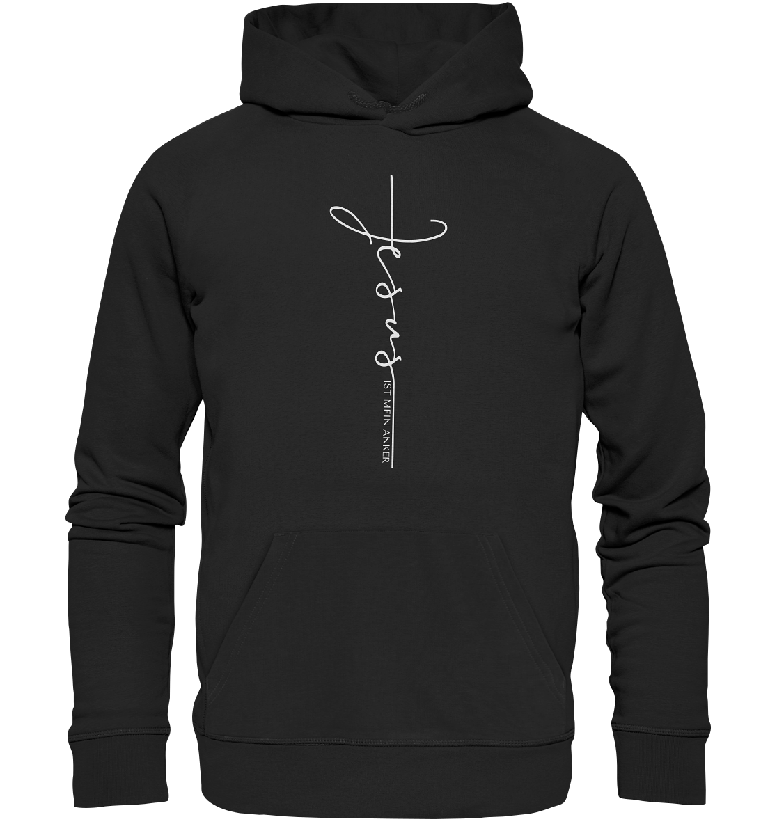 Jesus ist mein Anker - Premium Unisex Hoodie - GfoitMa - Black / S