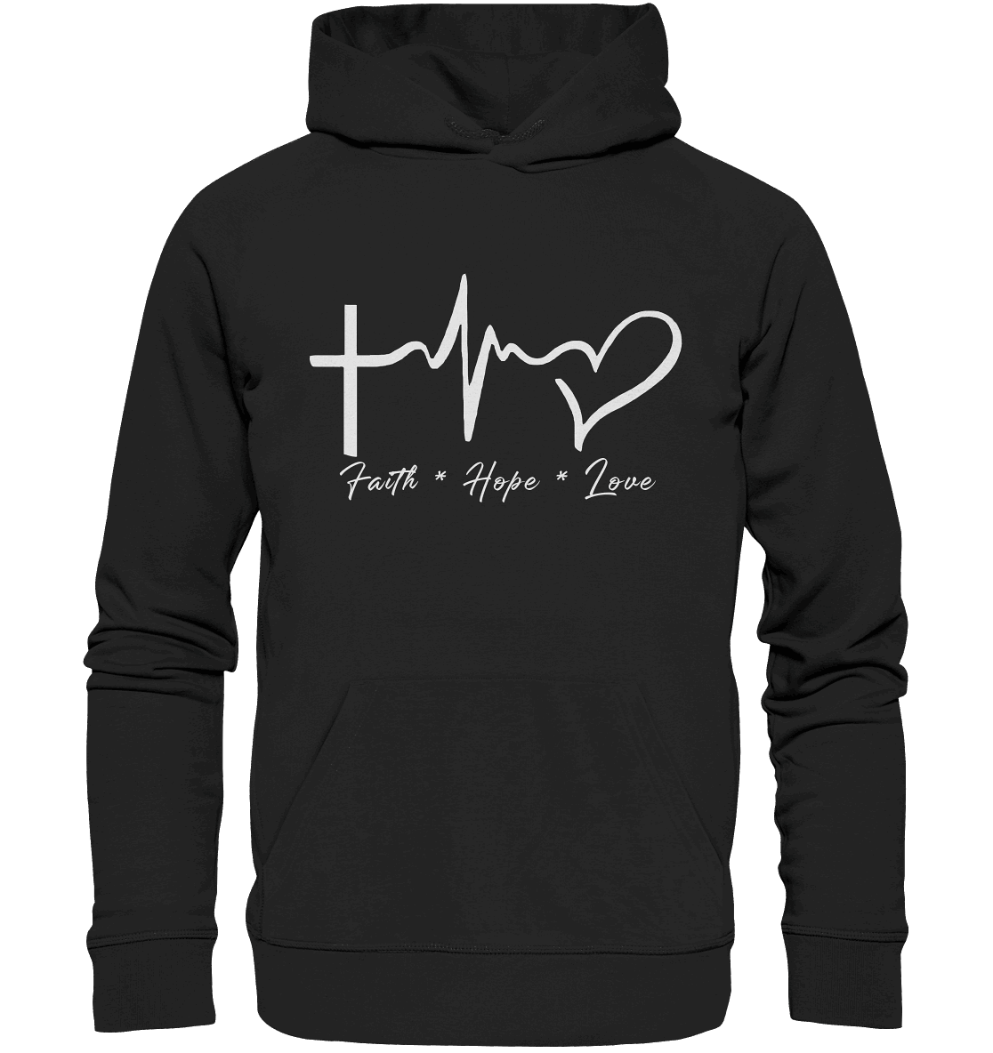 Faith * Hope * Love - Premium Unisex Hoodie - GfoitMa - Black / S