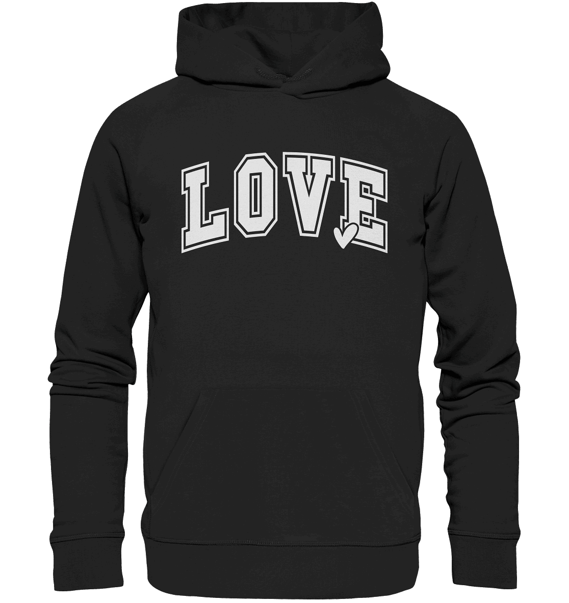 "Love" – das Design, das Herzen spricht! - Premium Unisex Hoodie - GfoitMa - Black / S