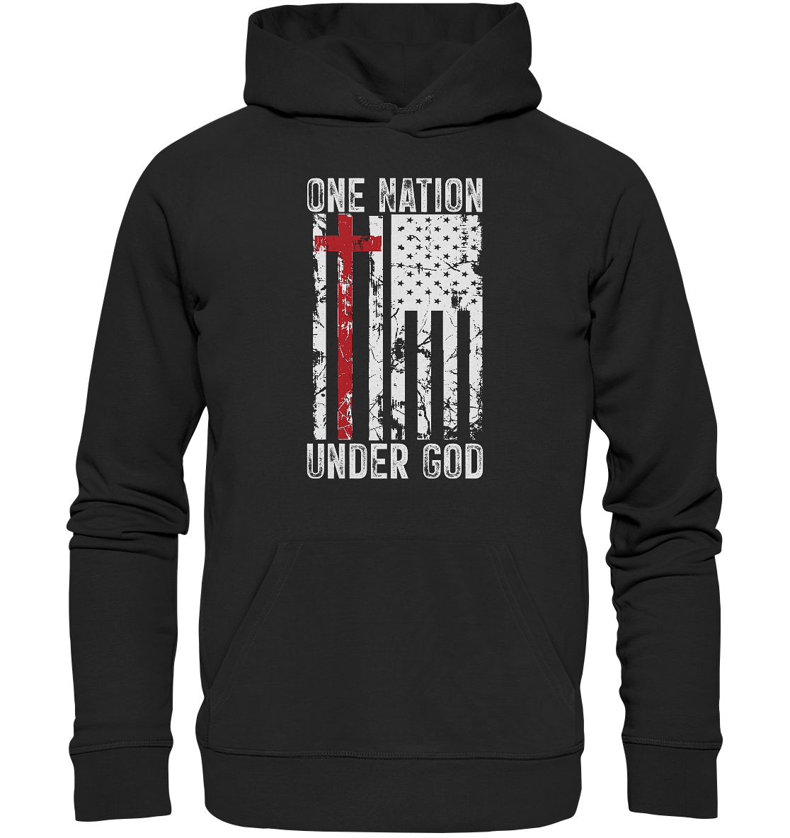 One Nation Under God - Premium Unisex Hoodie - GfoitMa - Black / S