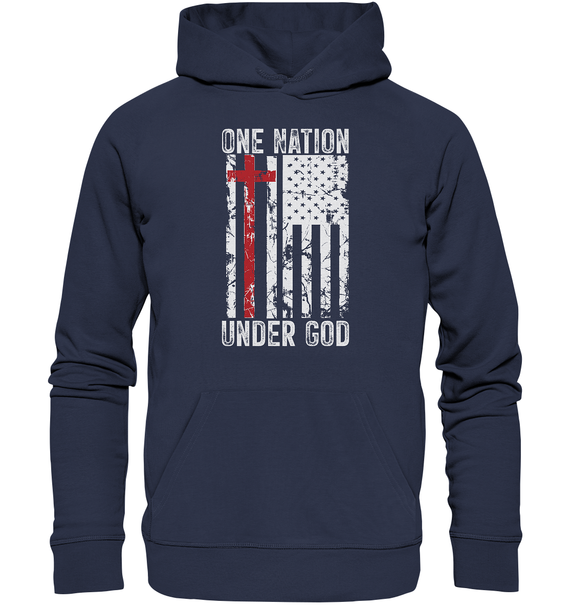 One Nation Under God - Premium Unisex Hoodie - GfoitMa - Deep Navy / S
