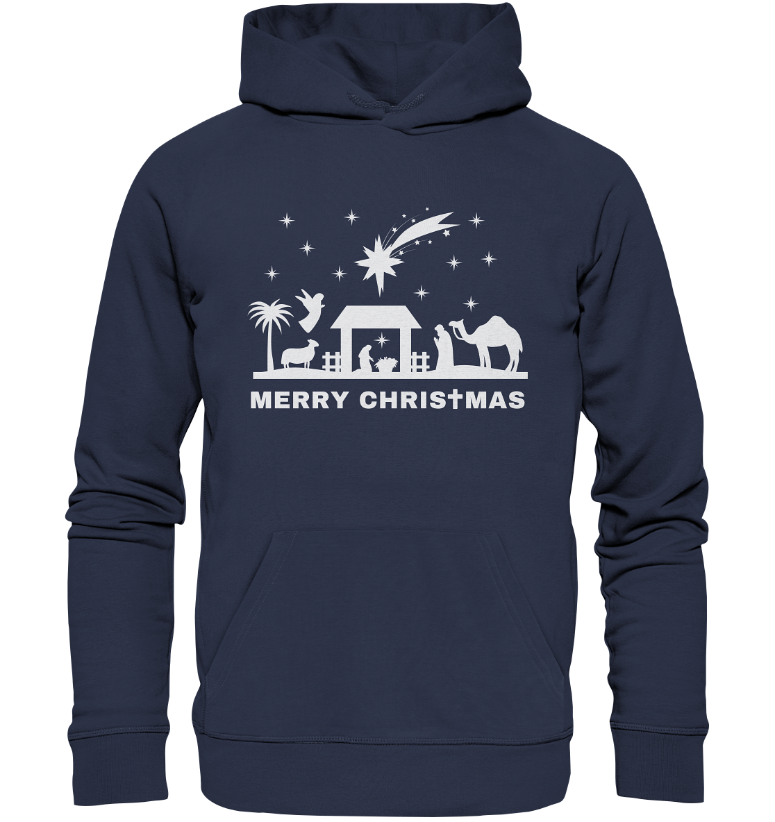 Merry Christmas - Frohe Weihnachten (Nativity Edition) - Premium Unisex Hoodie