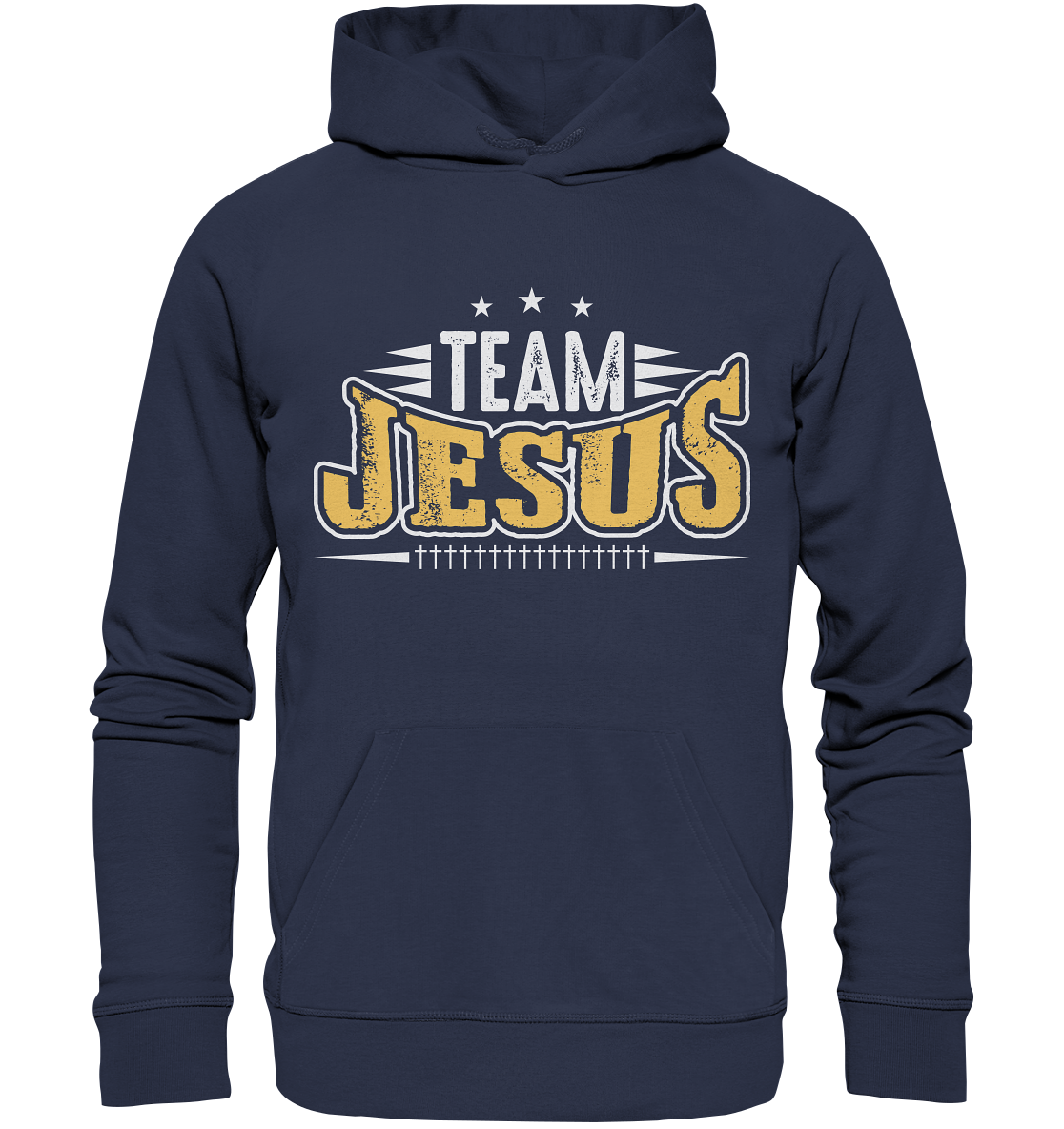 Team Jesus - Gemeinsam im Glauben - Premium Unisex Hoodie - GfoitMa - Deep Navy / S