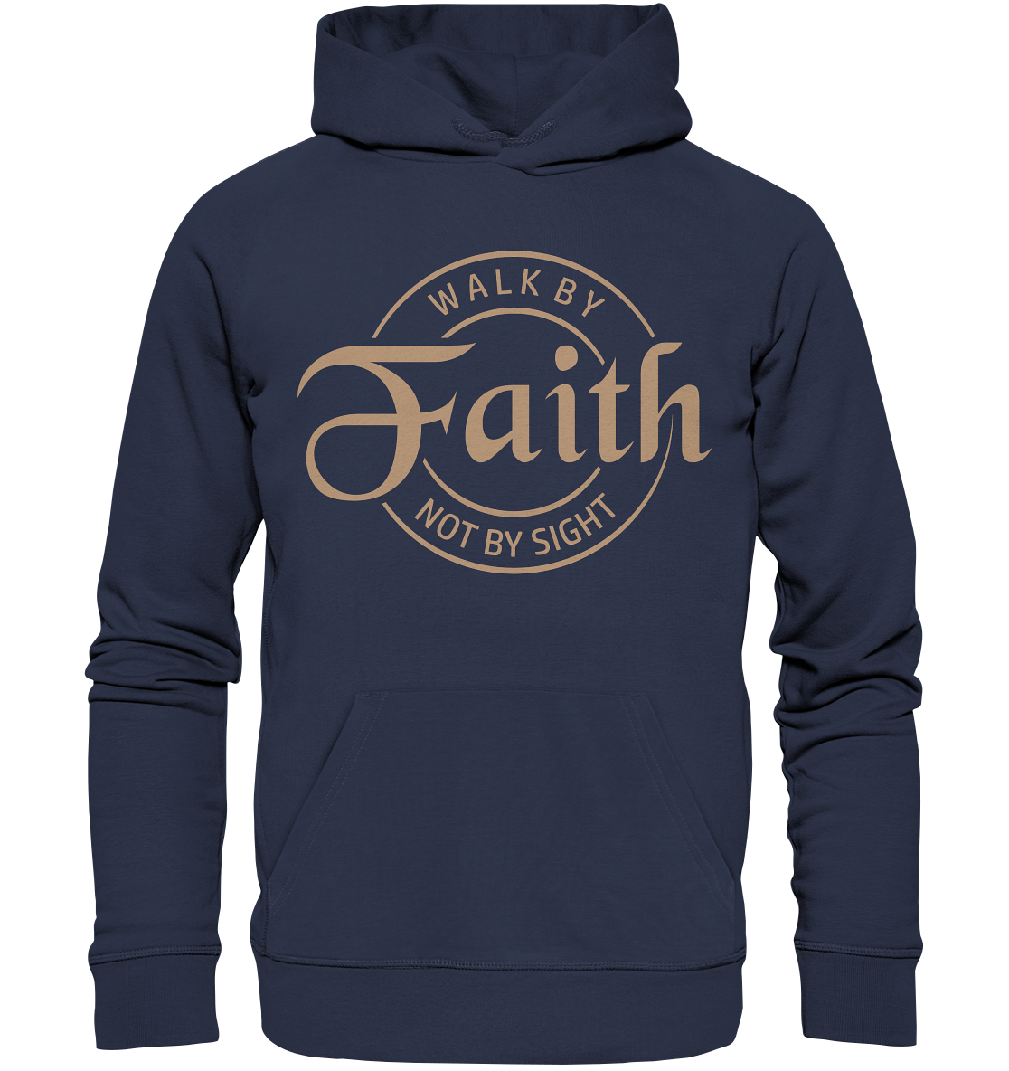 Im Glauben gehen, nicht im Sehen - Premium Unisex Hoodie - GfoitMa - Deep Navy / S