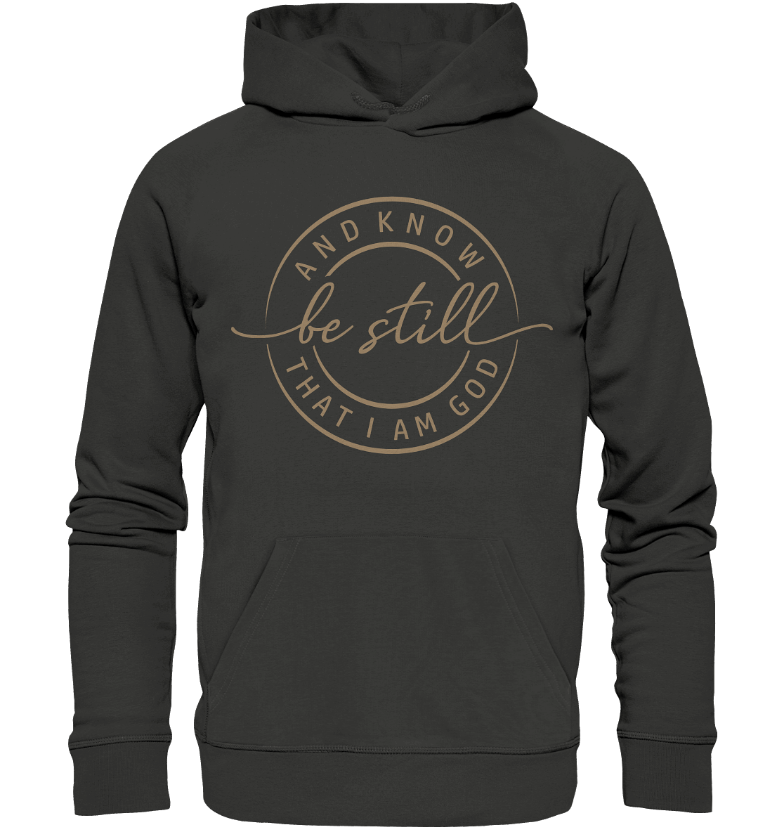 Sei still – und erkenne, dass ich Gott bin - Premium Unisex Hoodie - GfoitMa - Charcoal / S