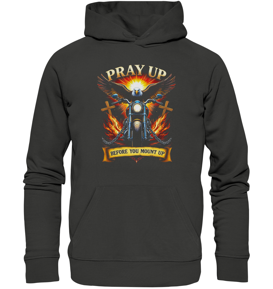 Pray Up, Before You Mount Up - Premium Unisex Hoodie