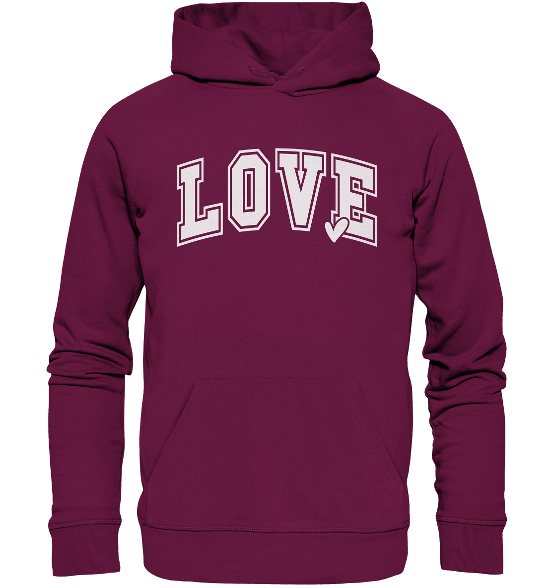 "Love" – das Design, das Herzen spricht! - Premium Unisex Hoodie - GfoitMa - Burgund / S