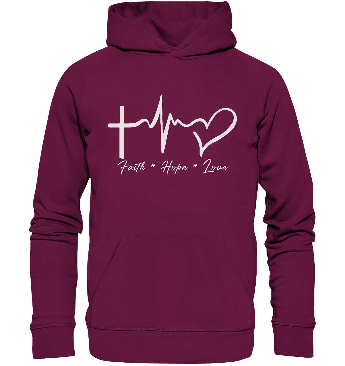 Faith * Hope * Love - Premium Unisex Hoodie - GfoitMa - Burgund / S