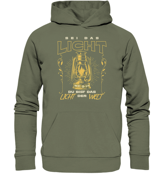 Sei das Licht – Du bist das Licht der Welt | Christliche Kleidung - Premium Unisex Hoodie