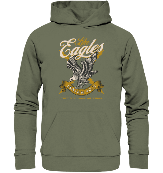 Sie werden fliegen wie Adler – Jesaja 40:31 - Premium Unisex Hoodie