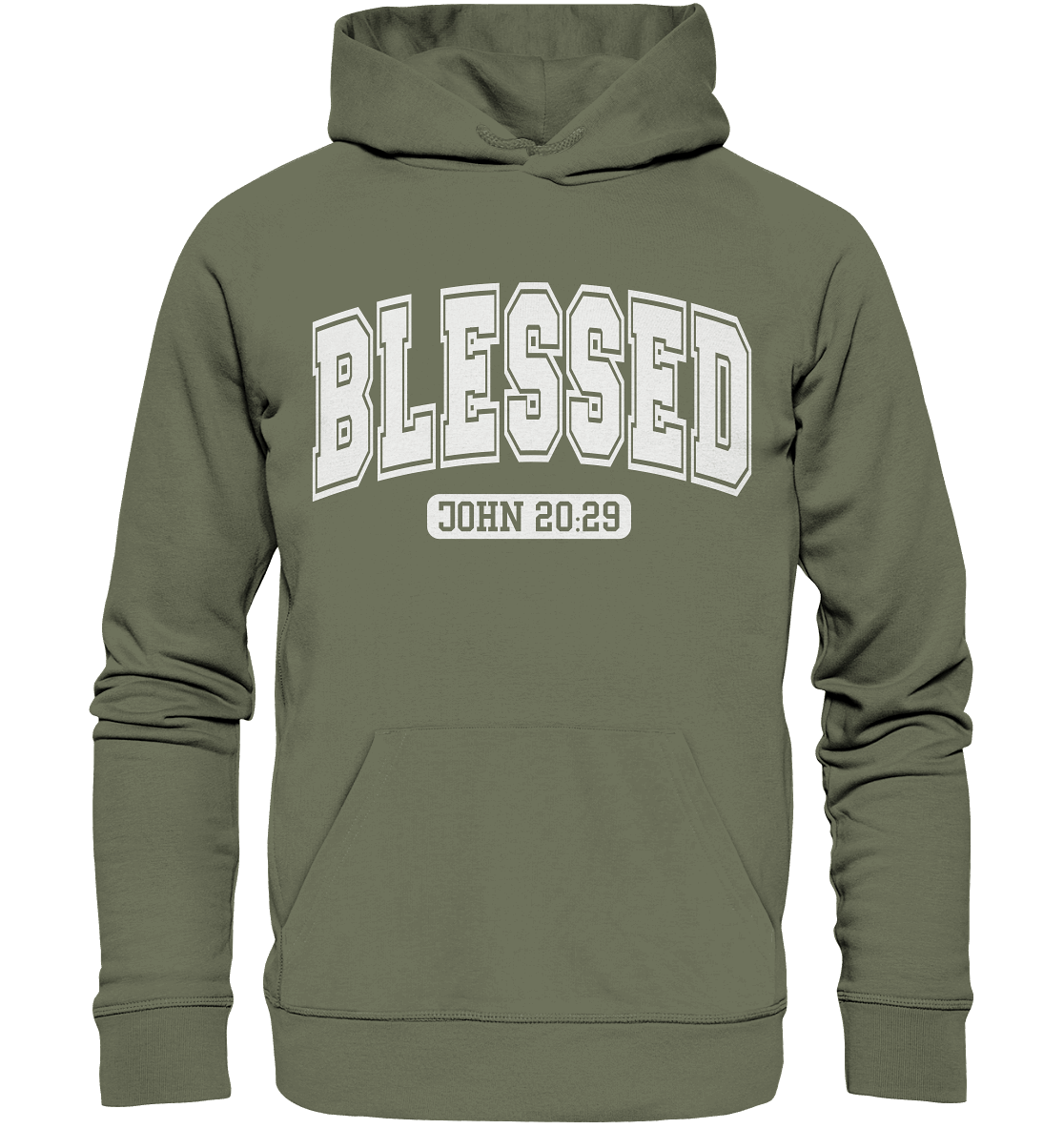 Blessed – John 20:29 - Premium Unisex Hoodie - GfoitMa - Classic Olive / S