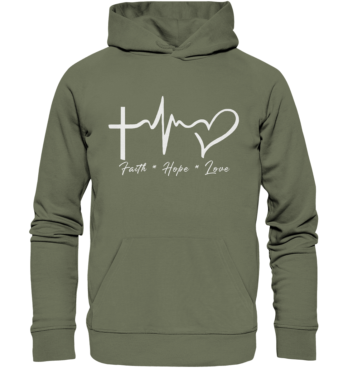 Faith * Hope * Love - Premium Unisex Hoodie - GfoitMa - Classic Olive / S