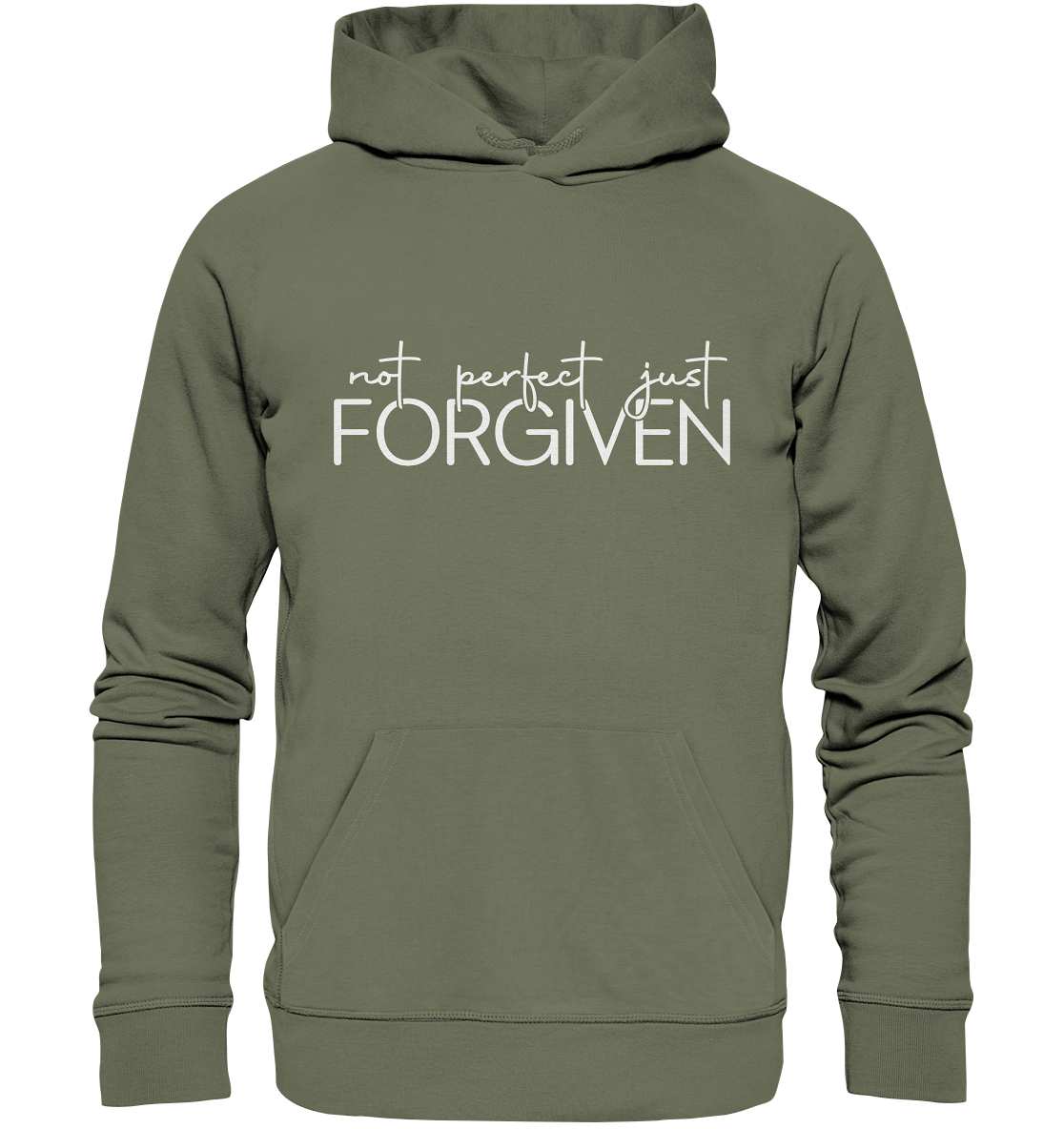 Not Perfect, Just Forgiven - Premium Unisex Hoodie - GfoitMa - Classic Olive / S
