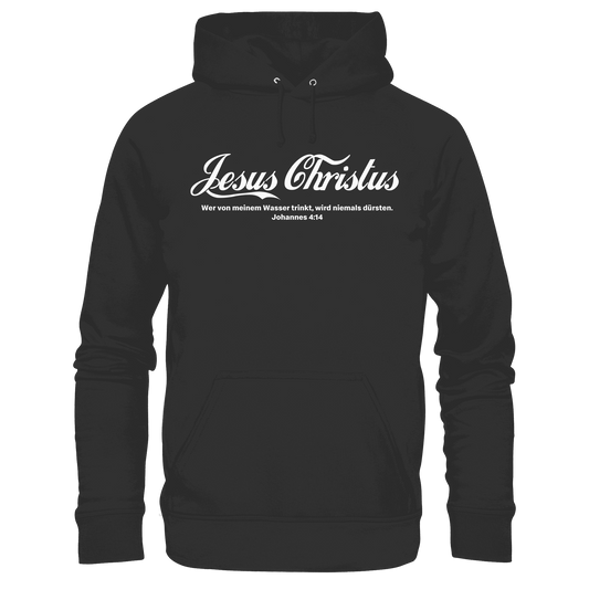 Jesus Christus – Johannes 4,14 | Christliches Statement Design „Lebendiges Wasser“ - Premium Unisex Hoodie