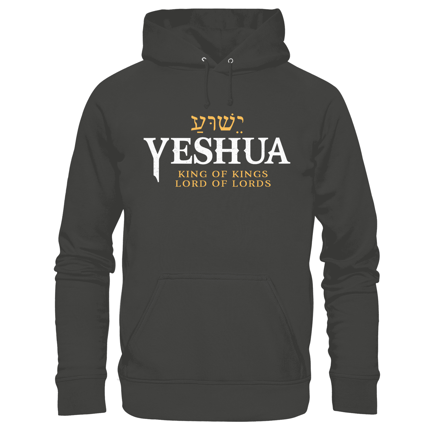 Yeshua – King of Kings, Lord of Lords | Christliches Design mit dem Namen Jesu - Premium Unisex Hoodie