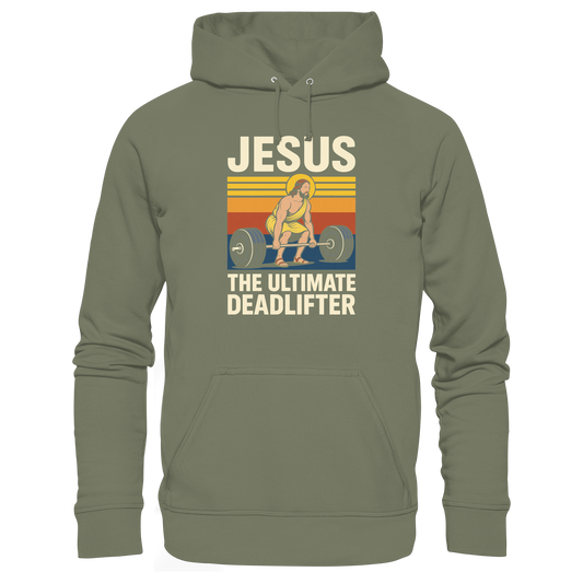 Jesus Deadlifter – Jesus the Ultimate Deadlifter | Christliches Fitness Design - Premium Unisex Hoodie