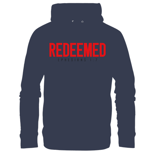 Redeemed – Ephesians 1:7 – Erlöst durch sein Blut | Christliche Produkte - Premium Unisex Hoodie