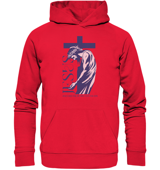 Für Ihn leben – Er starb für mich - Premium Unisex Hoodie