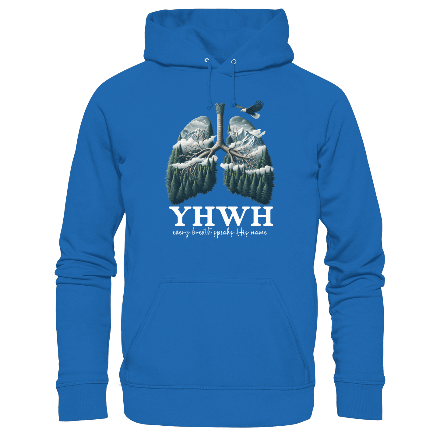 YHWH – Every Breath Speaks His Name | Atem des Lebens | Christliches Design - Premium Unisex Hoodie