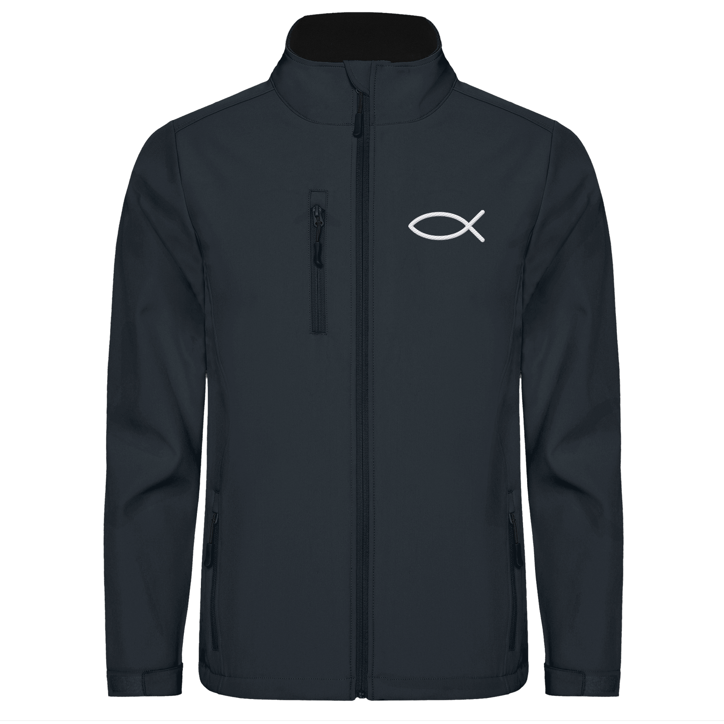 Der Ichthys – Ein zeitloses Zeichen (Stick) | Christliche Kleidung - Softshell Jacket