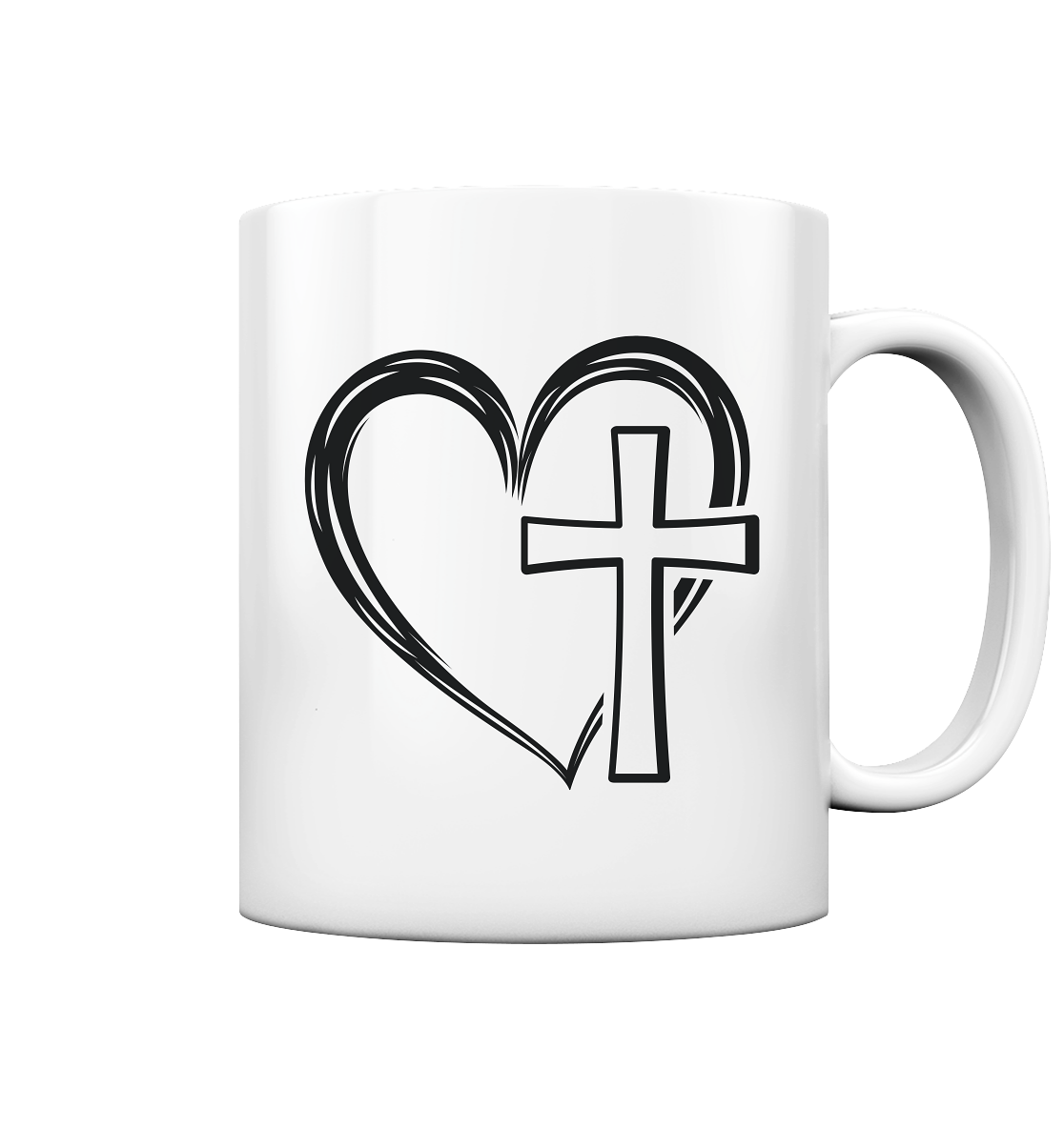 Herz & Kreuz Design - Tasse glossy - GfoitMa - White glossy / 330ml