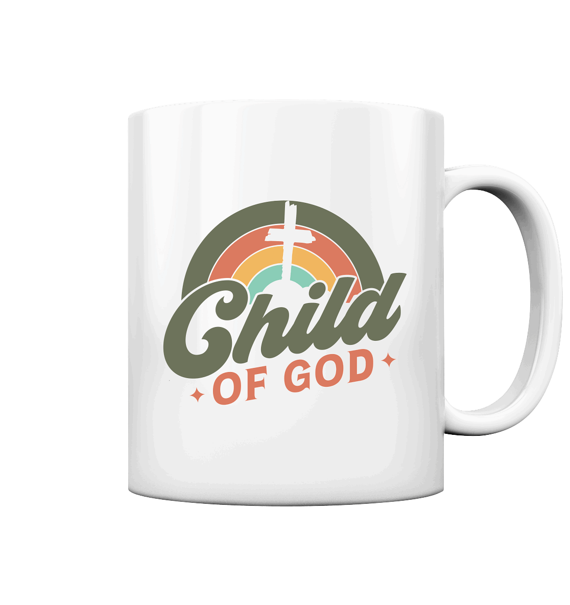 "Kind Gottes" im Retro-Look - Tasse glossy - GfoitMa - White glossy / 330ml