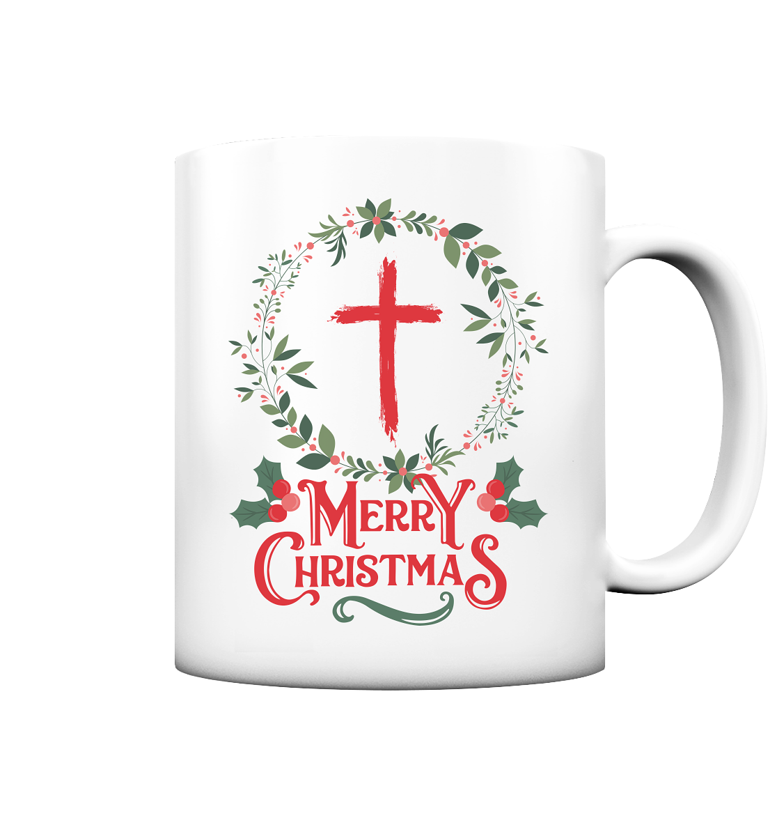 Merry Christmas - Frohe Weihnachten - Tasse matt