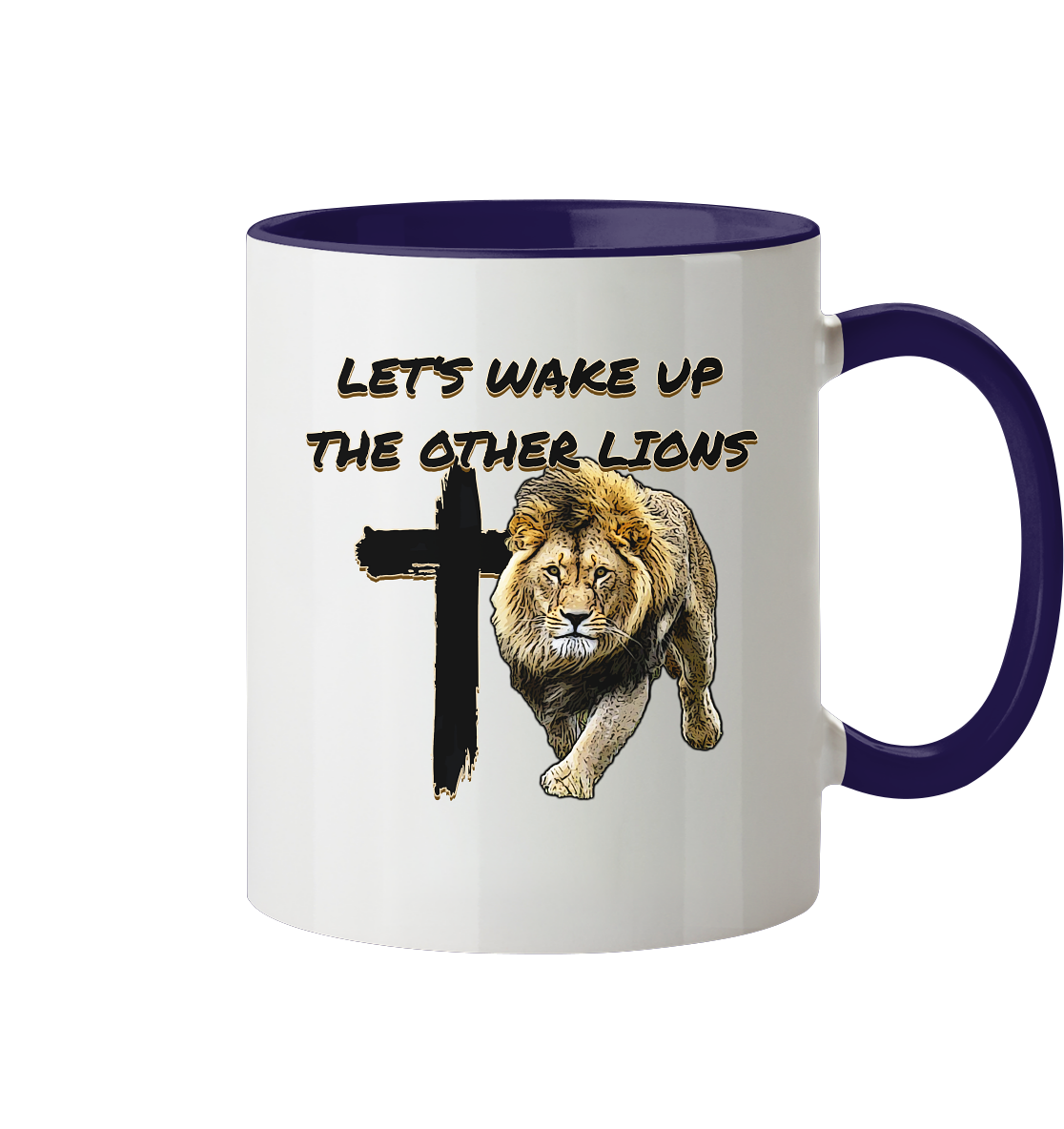Let's Wake Up the other Lions - Tasse zweifarbig - GfoitMa - Kobaltblau / 330ml