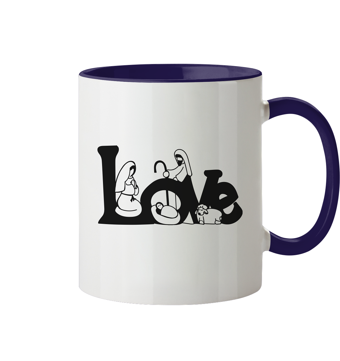 Die Liebe die wir zu Weihachten erleben - Tasse zweifarbig