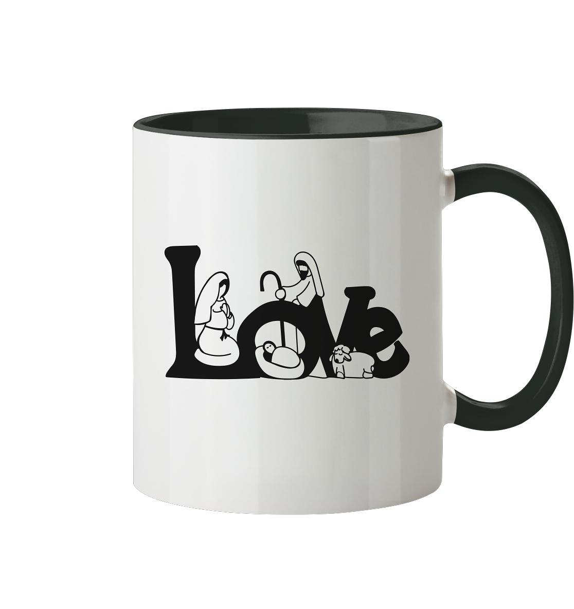 Die Liebe die wir zu Weihachten erleben - Tasse zweifarbig
