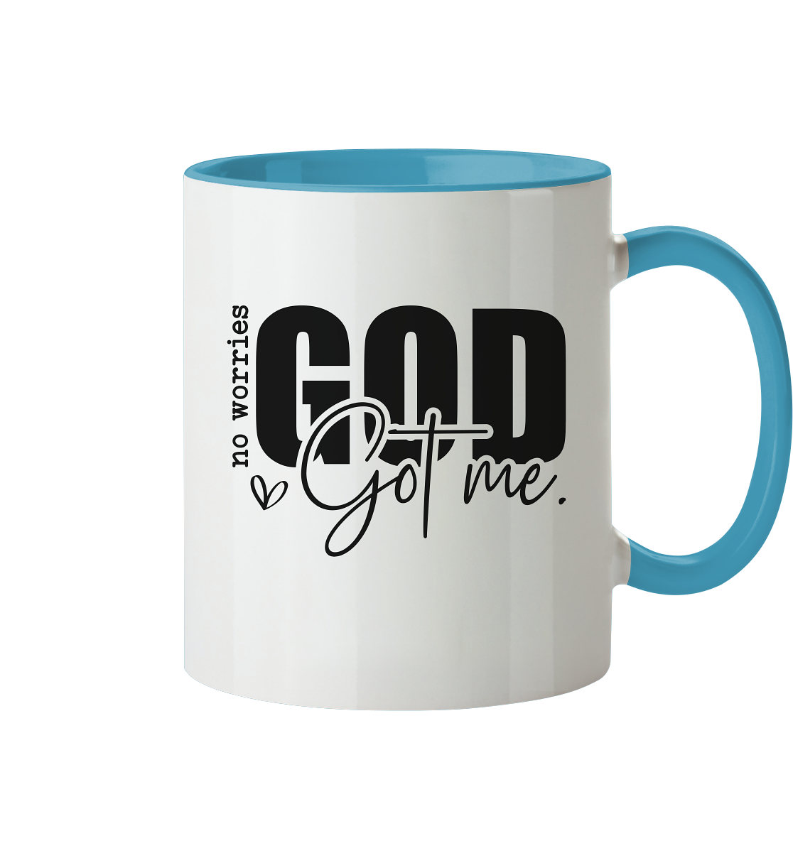 Keine Sorgen, Gott hält mich fest - Tasse zweifarbig