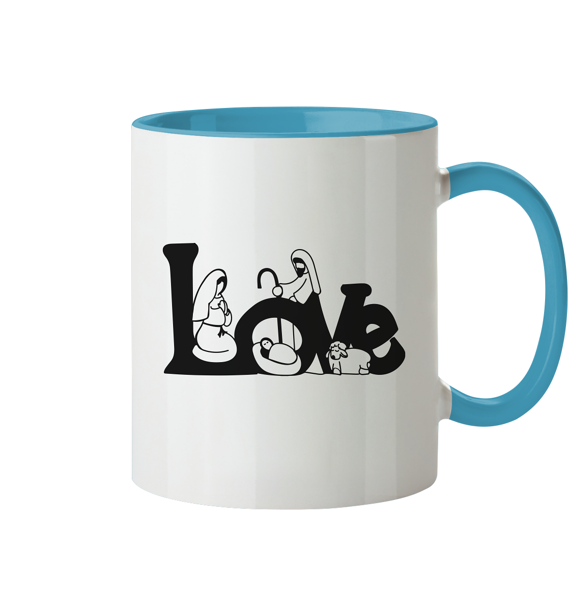 Die Liebe die wir zu Weihachten erleben - Tasse zweifarbig